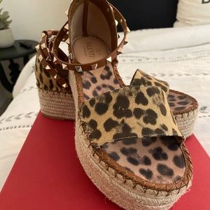 Valentino Leopard Platform Sandal
